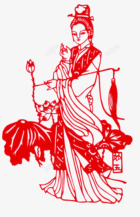 红楼梦剪纸png免抠素材_88icon https://88icon.com 红楼梦剪纸