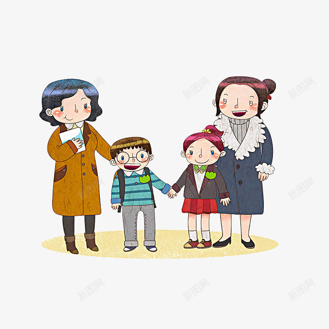 送孩子上学的妈妈png免抠素材_88icon https://88icon.com 人物 卡通 妈妈 孩子 装饰