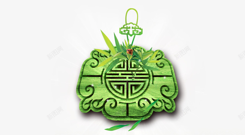 绿色粽子中国结png免抠素材_88icon https://88icon.com 中国结 粽子 绿色