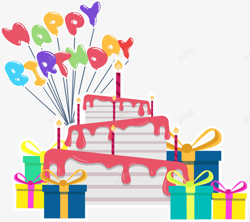 草莓奶油蛋糕png免抠素材_88icon https://88icon.com 奶油蛋糕 生日快乐 生日礼物 生日蛋糕