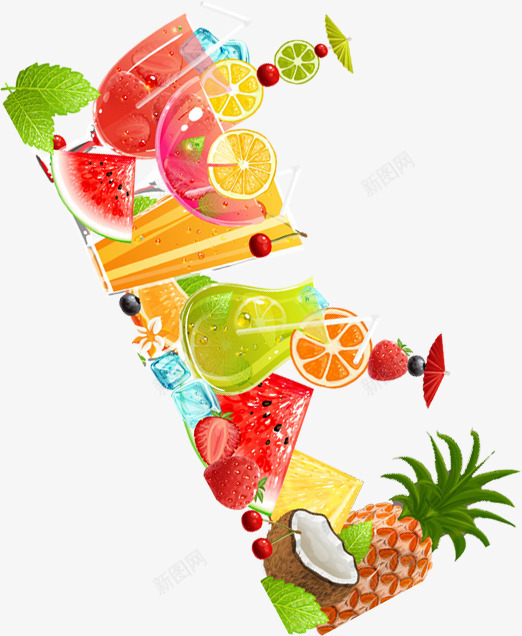 摄影夏日手绘水果大集合png免抠素材_88icon https://88icon.com 夏日 摄影 水果 集合