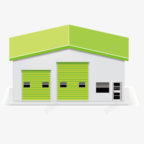 环保绿色仓库png免抠素材_88icon https://88icon.com png元素 仓库 环保 绿色