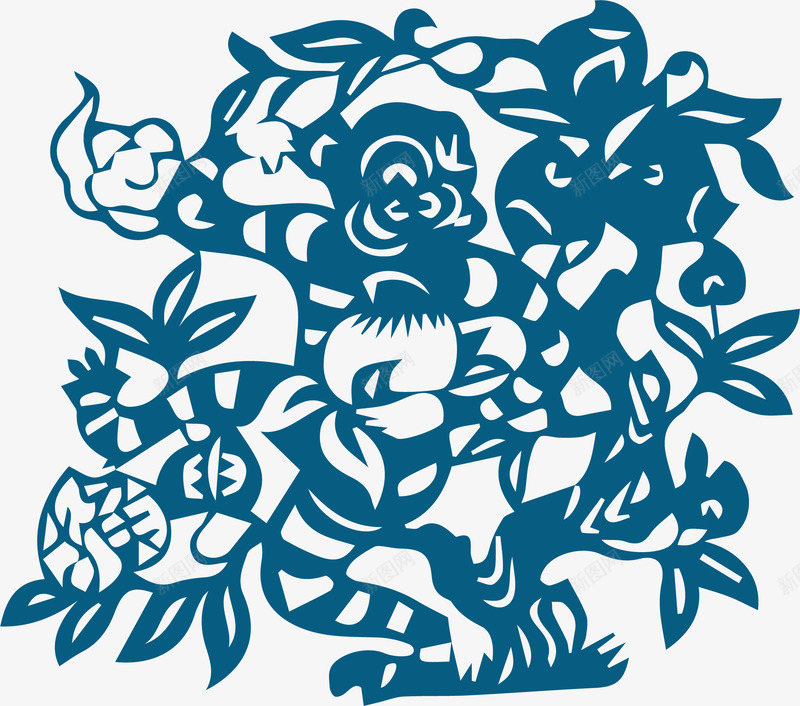 生肖猴子剪纸png免抠素材_88icon https://88icon.com 12生肖猴子剪纸 传猴子统剪纸 剪纸艺术 剪纸设计 卡通猴子 手绘猴子 手绘猴子剪纸 生肖猴子
