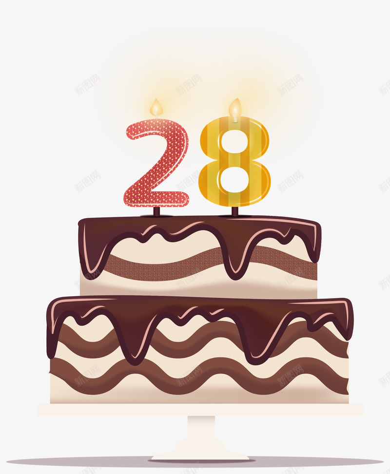 28岁生日蛋糕矢量图ai免抠素材_88icon https://88icon.com 28岁 28岁生日蛋糕 巧克力酱 生日蛋糕 矢量png 蛋糕 矢量图