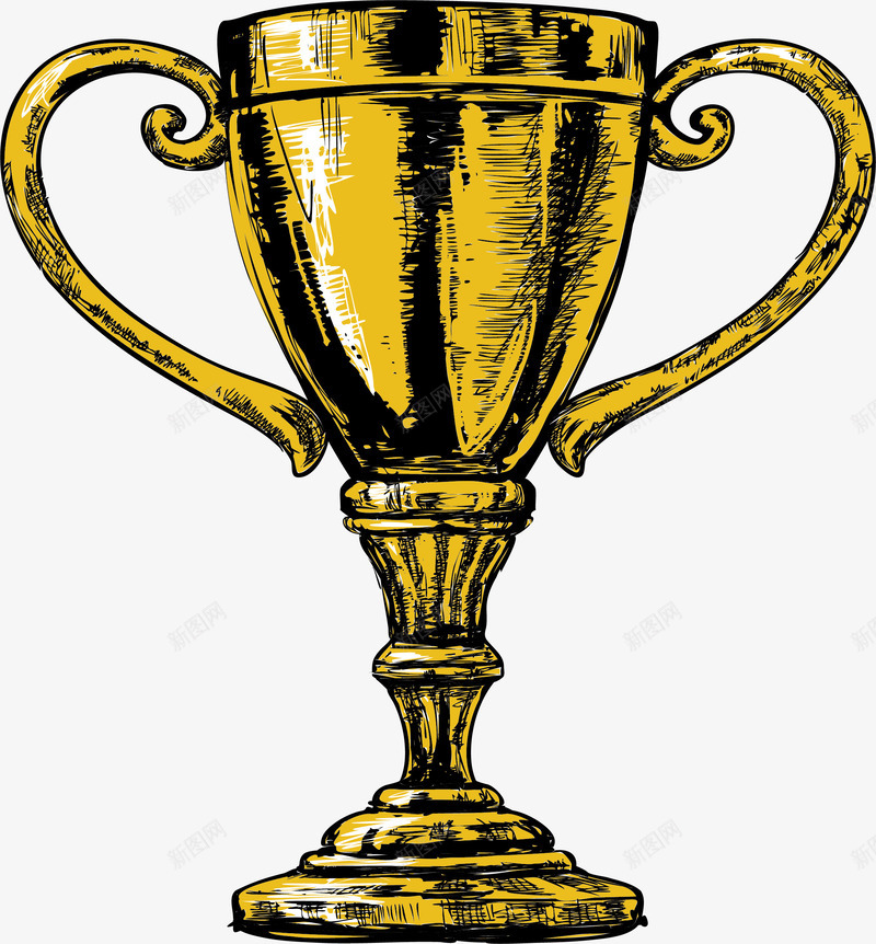 手绘风获奖冠军奖杯png免抠素材_88icon https://88icon.com 冠军 冠军奖杯 奖杯 手绘奖杯 矢量png 第一名