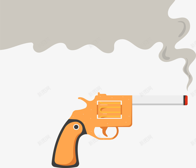 老司机烟枪png免抠素材_88icon https://88icon.com 世界卫生日 吸烟有害健康 烟枪 矢量素材 老烟枪 老烟鬼