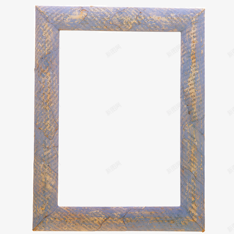 蓝色复古相框png免抠素材_88icon https://88icon.com 实物 框架 照片 相框 蓝色 边框