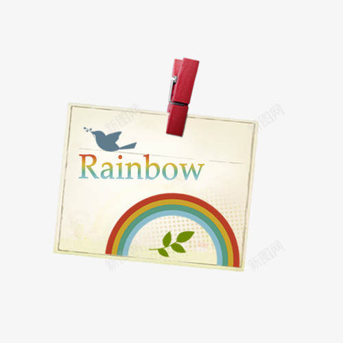 红色夹子的彩虹照片png免抠素材_88icon https://88icon.com 夹子 彩虹 手绘 照片 红色