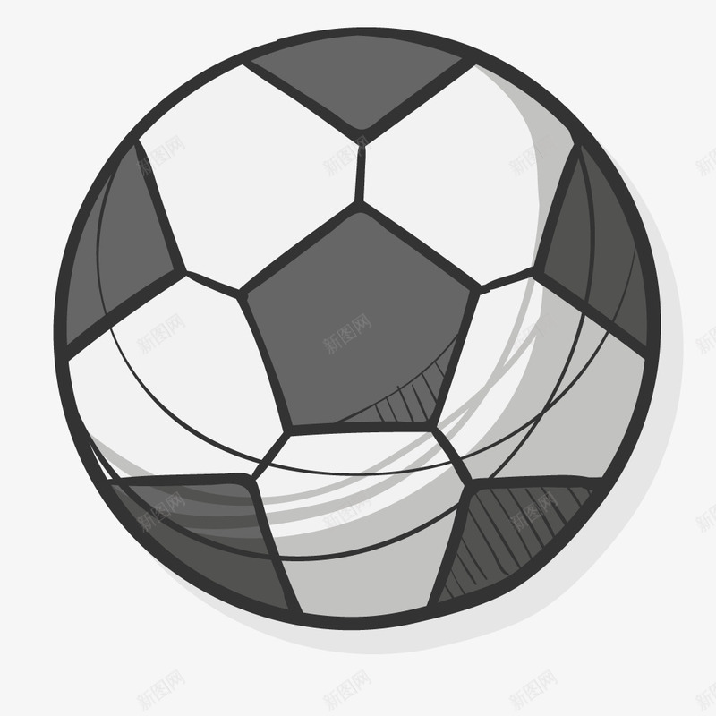 手绘黑白格足球矢量图ai免抠素材_88icon https://88icon.com 世界杯 体育 填色练习 奖励 奖杯 手绘 矢量图 竞技 设计 足球 足球世界 运动 运动员 黑白格