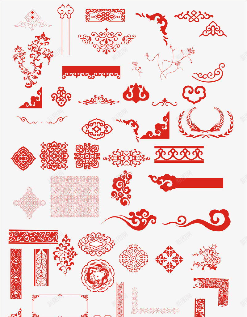 中国风红色剪纸标签png免抠素材_88icon https://88icon.com 剪纸 国风 标签 红色