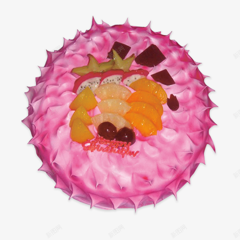 生日蛋糕png免抠素材_88icon https://88icon.com 橘子肉 生日蛋糕 粉色色素 色素粉
