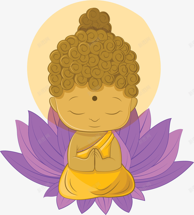 紫色莲花佛教佛像矢量图ai免抠素材_88icon https://88icon.com 佛像 佛教 佛教佛像 矢量png 祭祀 紫色莲花 矢量图