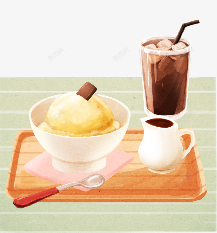 手绘夏日冰品装饰插图冰咖啡与冰png免抠素材_88icon https://88icon.com 冰咖啡 冰品 冰淇淋 夏日 手绘 手绘夏日冰品装饰插图冰咖啡与冰淇淋免费下载 装饰插图 食品插画