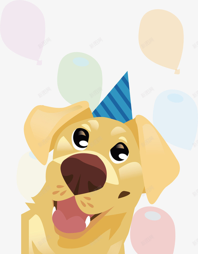 可爱金毛生日卡矢量图eps免抠素材_88icon https://88icon.com 可爱金毛 生日快乐 矢量png 矢量图 过生日 金毛 金毛狗狗 黄金猎犬