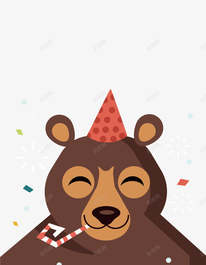 手绘生日小熊png免抠素材_88icon https://88icon.com 卡通动物 小熊 生日派对 生日装饰 背景装饰