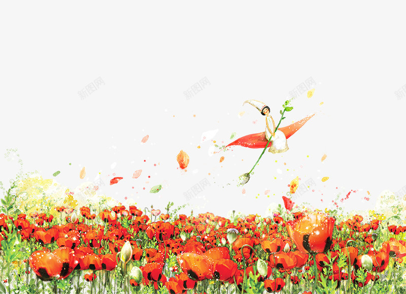 花仙子png免抠素材_88icon https://88icon.com 卡通 唯美 小花 彩虹 插画 清新 清新小草 环保 草丛 野花