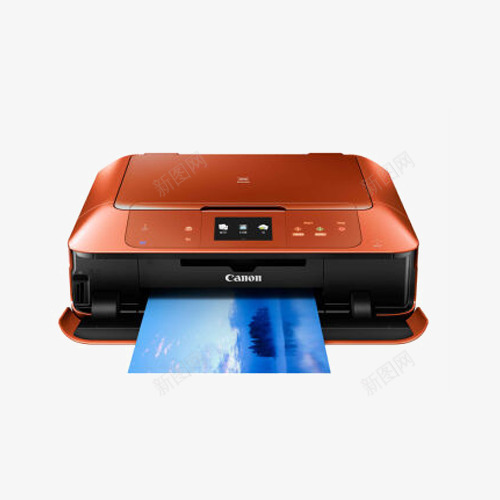 机照片打印机png免抠素材_88icon https://88icon.com 一体机 产品实物 打印机色喷墨 橙色