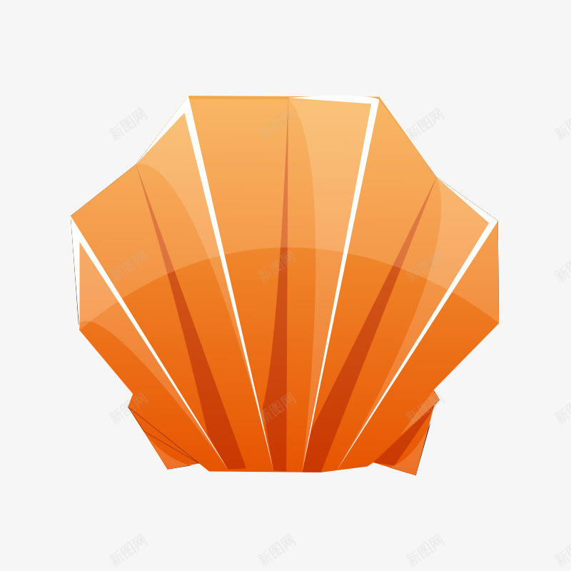 剪纸折纸png免抠素材_88icon https://88icon.com 中国风 剪纸 折纸 水产 艺术 蚌壳