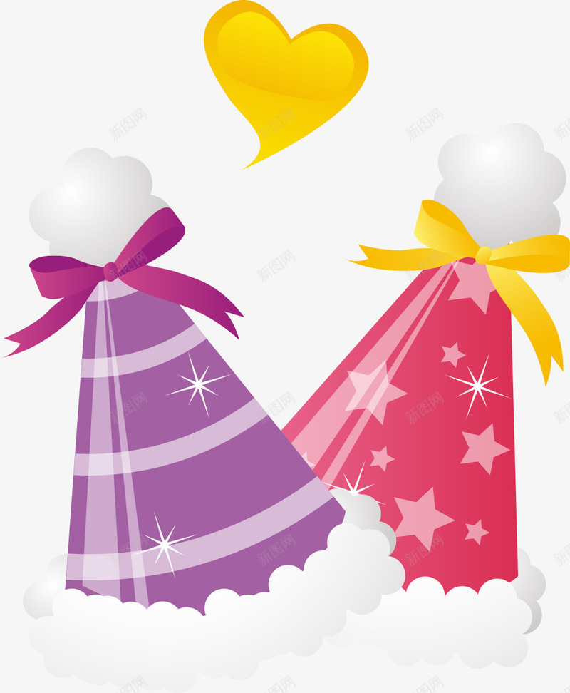 卡通风格生日礼帽png免抠素材_88icon https://88icon.com 卡通 生日礼帽