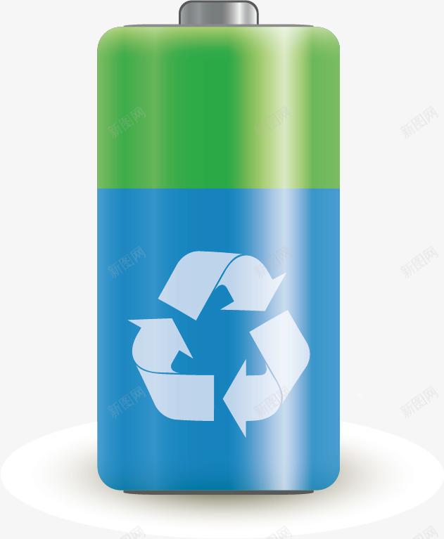 绿色能源电池矢量图ai免抠素材_88icon https://88icon.com 回收利用 环保 电池 绿色 能源 矢量图