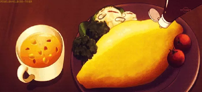 二次元美食食物番茄蛋包饭日式料理吃货福利动图gif图标