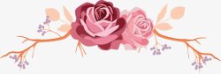 玫瑰留言卡蔷薇花花藤标签高清图片