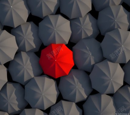 红色灰色雨伞背景背景