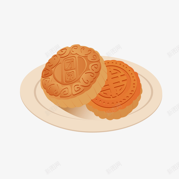 中秋的两个月饼png免抠素材_88icon https://88icon.com 两个月饼 中秋 吃月饼 月饼