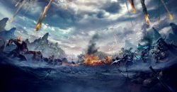 刺激战场海报魔幻陨石战场海报背景高清图片