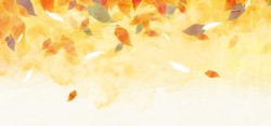 金色枫叶金色秋天落叶背景高清图片