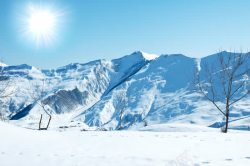冬季雪景扁平素材下载自然风光摄影高清图片