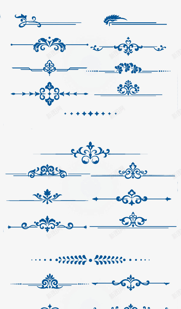 蓝色欧式复古花纹png免抠素材_88icon https://88icon.com 复古 欧式 花纹 蓝色 装饰