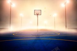 体育馆设计蓝色体育馆篮球场海报背景高清图片