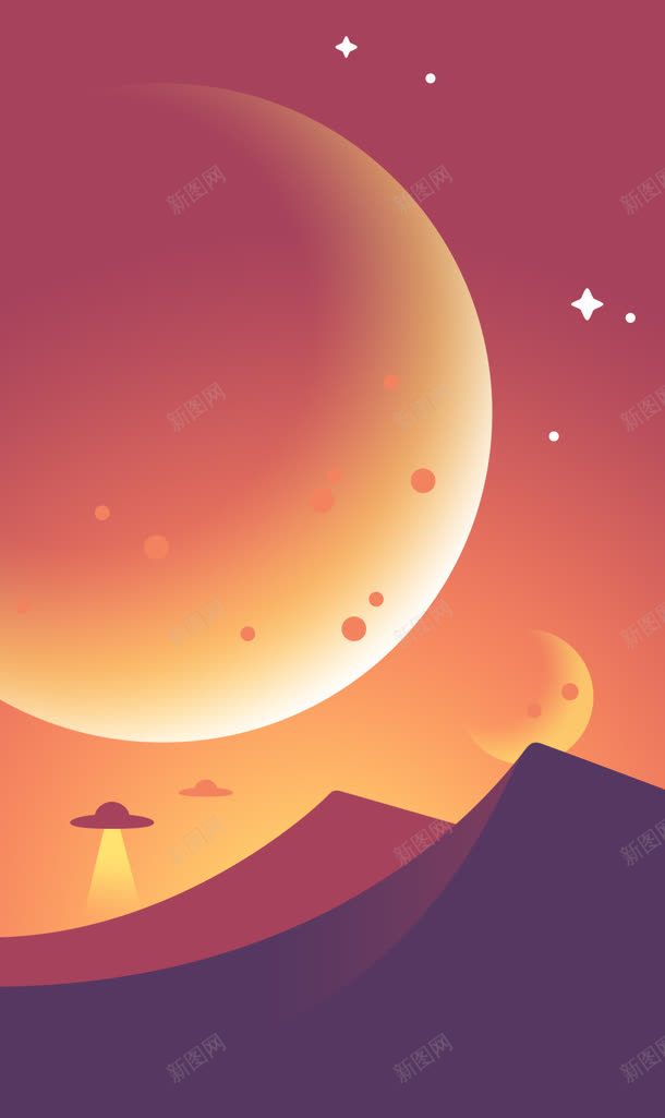 红底黄色星球星星海报背景jpg设计背景_88icon https://88icon.com 星星 星球 海报 背景 黄色