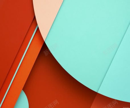 彩色几何体卡纸拼接海报背景背景