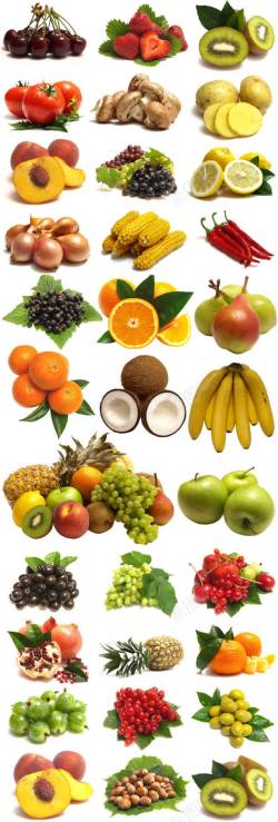 矢量水果图水果蔬菜白底图高清图片