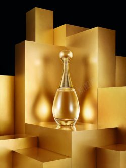 化妆瓶金色礼盒水滴形化妆品瓶海报背景高清图片