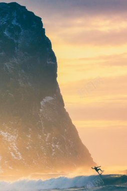 日出运动者高山美妙背景