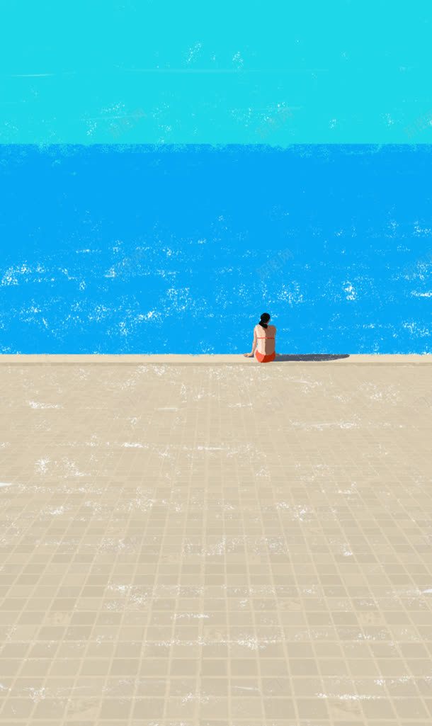 蜡笔海滩上的女人背影海报背景夏天jpg设计背景_88icon https://88icon.com 夏天 女人 海报 海滩 背影 背景 蜡笔