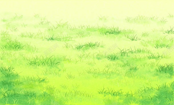 卡通手绘绿色草地首页背景
