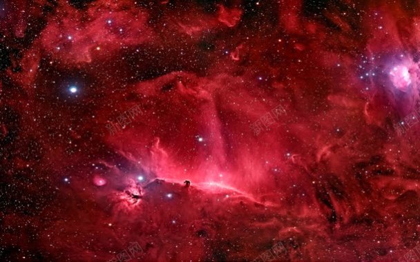 红色宇宙星空星辰背景