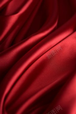 红色丝绸海报背景柔软背景