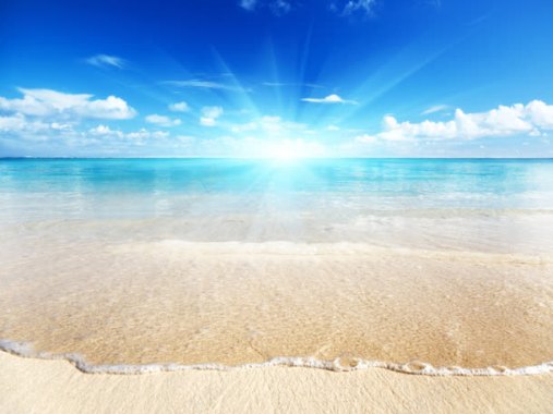 沙滩海洋日光海报背景背景