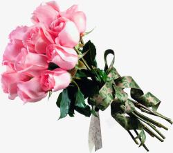新娘一束粉色的玫瑰花高清图片