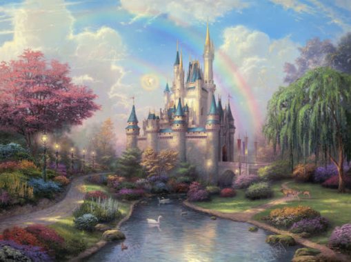 梦幻森林城堡海报背景背景