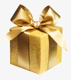 精美礼盒包装金色蝴蝶结亮粉礼盒装饰图案高清图片