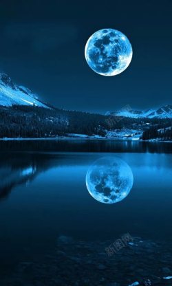 天际月亮星空天际唯美高清图片