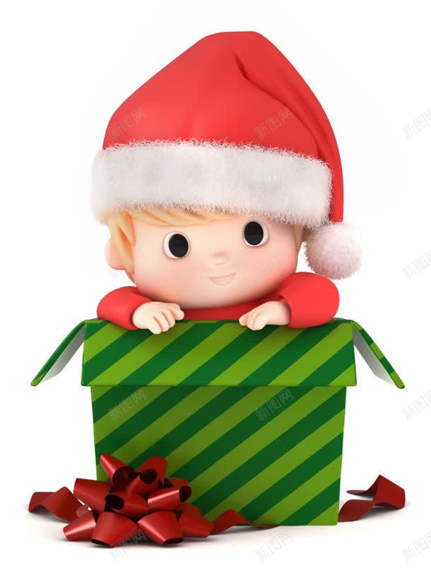 钻在箱子里的圣诞宝宝jpg设计背景_88icon https://88icon.com 圣诞 宝宝 箱子