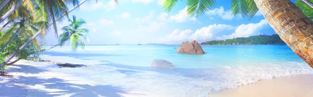 唯美风景海报jpg设计背景_88icon https://88icon.com 创意 椰子树 海报 海边 淘宝banner 淘宝海报 淘宝海报素材下载 简约 简约创意背景 风景