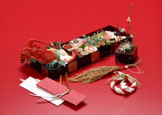 日式龙虾寿司套餐海报背景背景